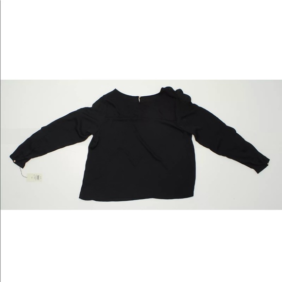 A New Day black long sleeve ruffle blouse NWT XXL - Picture 3 of 5